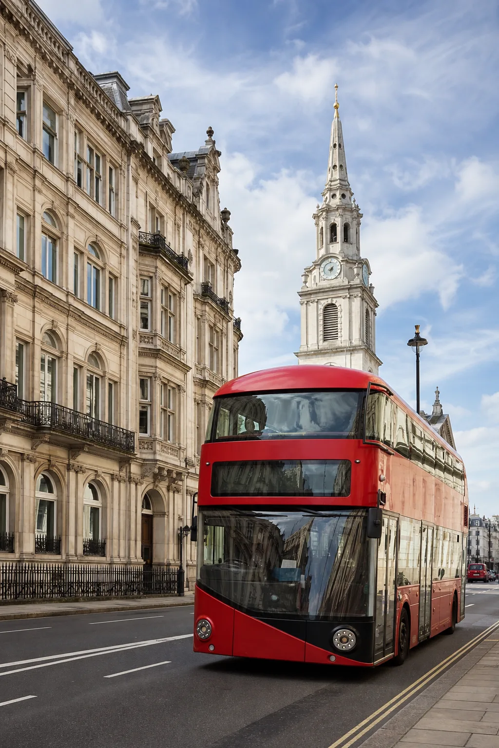 Red double-decker bus in London