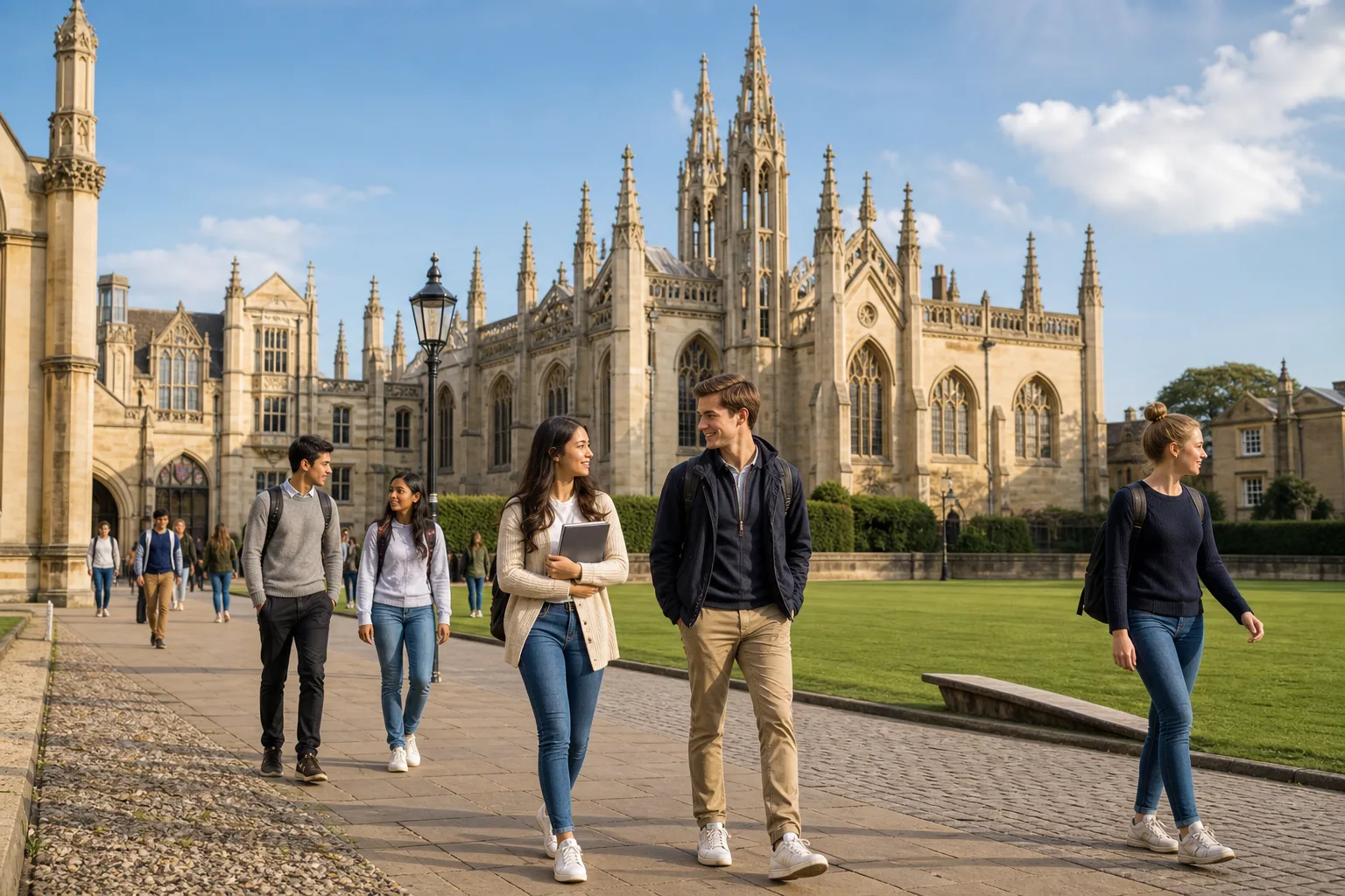 Historic British university campus