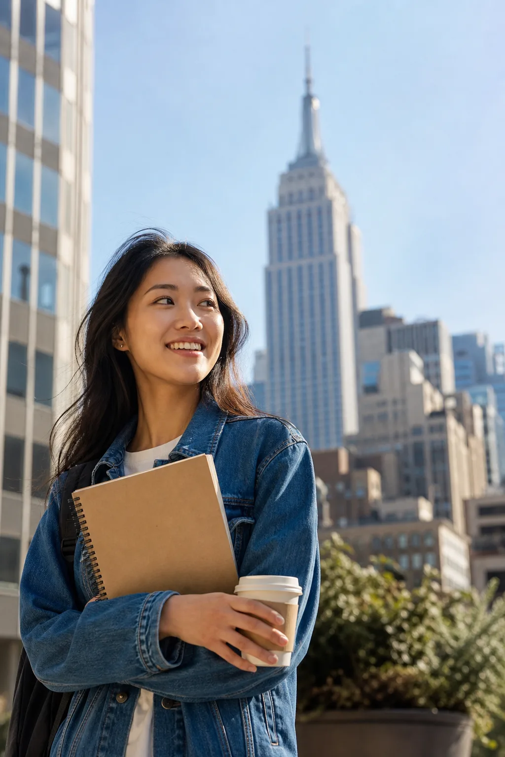 International student on a US university campus